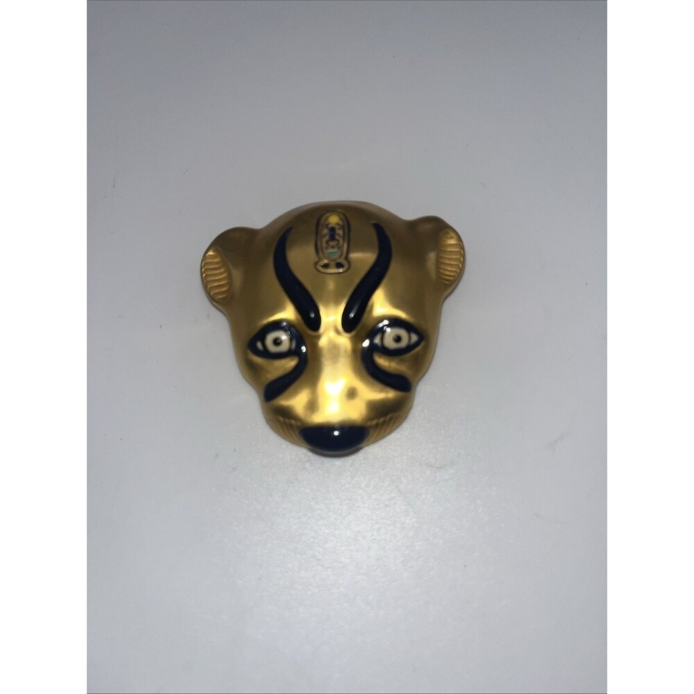 Vintage Egypt Golden Leopard Head Pendant Metropolitan Museum of Art 1976